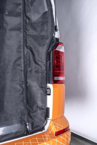 VanQuito VW Bus T5 / T6 / T6.1 Insektenschutzgitter Moskitonetz Heckklappe, schwarz - fine mesh
